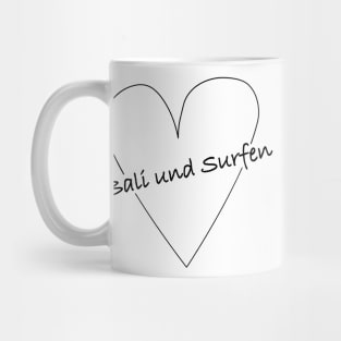 Bali Surfer Surfen Herz Geschenk Liebe Wellenreite Mug